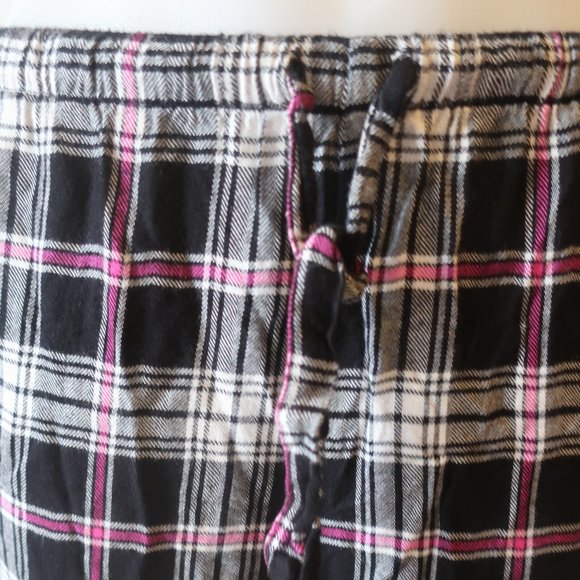 Womens Rails Clara Black Fuchsia White Plaid Drawstring Pajama Bottoms XS * - Picture 3 of 9